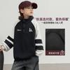 Boys Thick Fleece Lined Long Sleeve Stand Collar Casual Kids Winter Sweatshirt