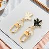 Cartoon Mickey and Minnie Palm Keychain Pendant - Cute Couple Bag Charm Keyring