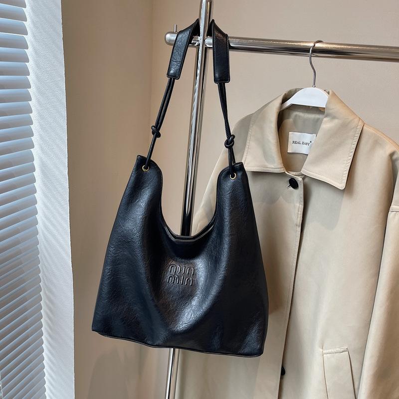 

Сумка-тоут в стиле ретро для женщин 2024 года, новая модная осенняя универсальная сумка через плечо большой вместимости для поездок на работу и учебу