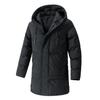 Korean Style Winter New Fashion Men's Plus Size Casual Trendy Solid Color Loose Simple Basic Hooded Quilted Coats Male Parkas