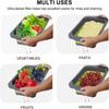 Collapsible Colander with Extendable Handles Colander Strainer Over The Sink Vegetable Fruit Colanders Strainers