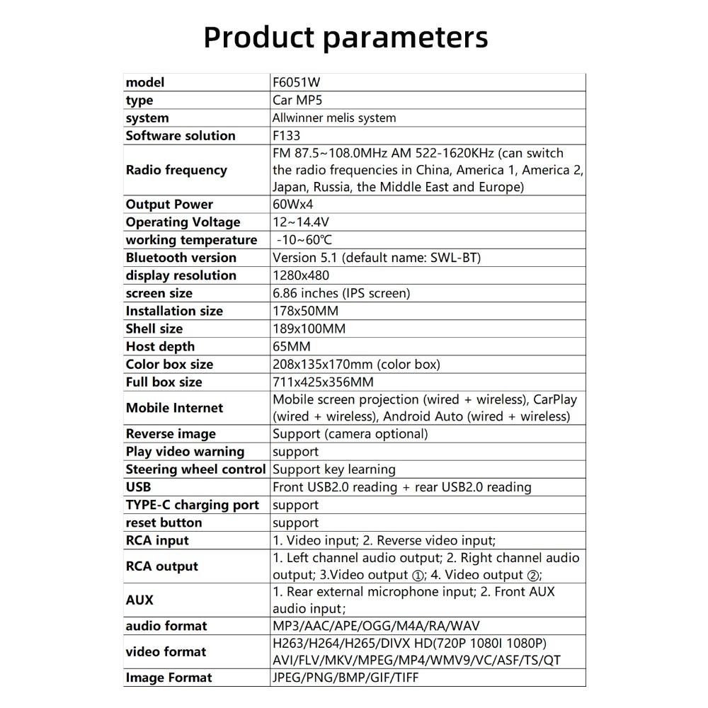 7-calowy samochodowy odtwarzacz MP5 z ekranem dotykowym i ekranem dotykowym 1 Din Radio samochodowe Carplay i Android Auto do uniwersalnego odtwarzacza multimedialnego radia samochodowego