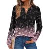 Women's Printed Long Sleeve Shirts Elegant Casual Tops Trendy Shirts Tops