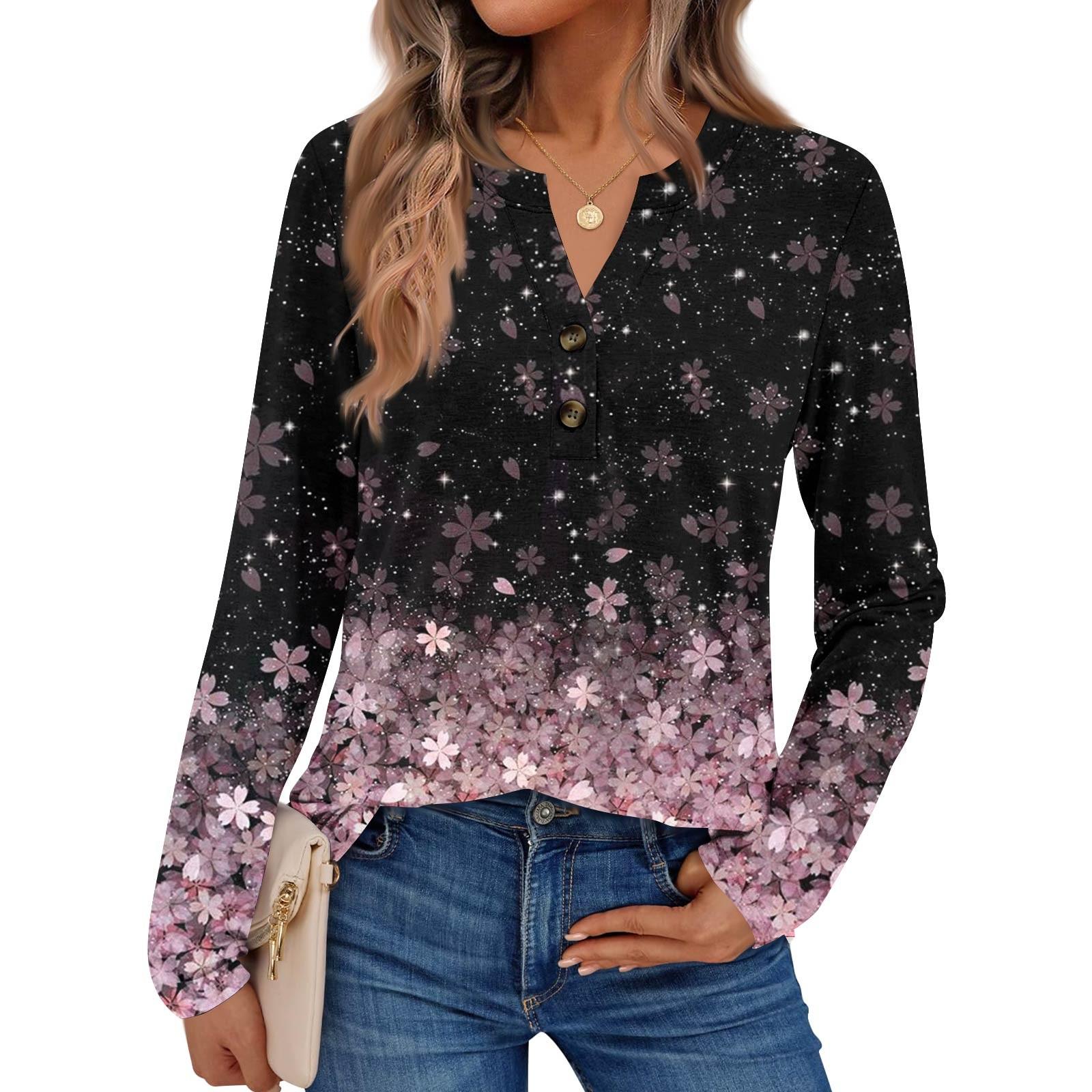 

Женские рубашки с принтом, с длинным рукавом, элегантные повседневные топы, модные рубашки, топы XXL фиолетовый