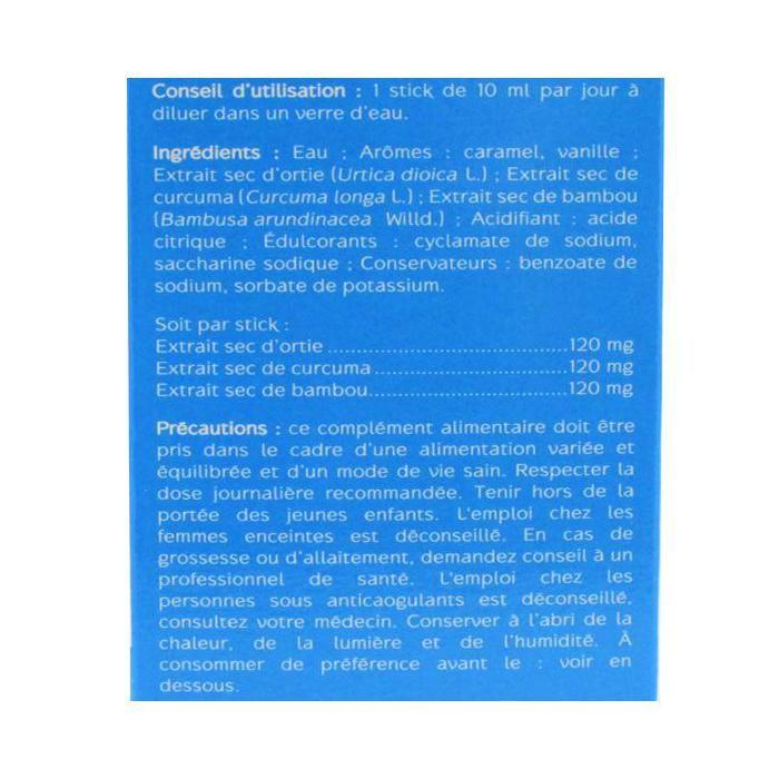 Naturactive Articulation Ortie Curcuma Bambou 20 sticks fluides
