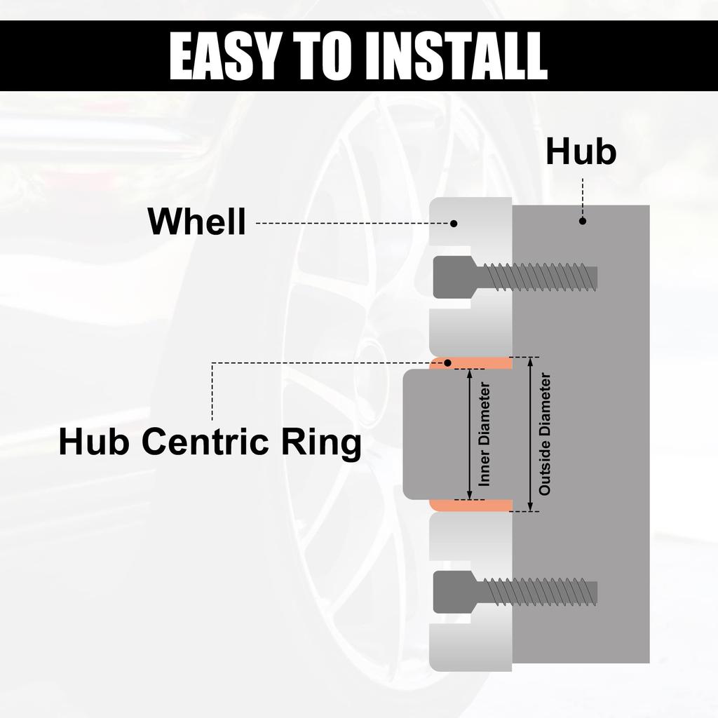X AUTOHAUX Hub Ring 72.6mm/66.1mm Wheel Hub Ring Hub Centric Ring Hub Center Ring