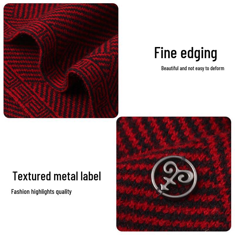 Hengyuanxiang Men's Pure Wool Scarf