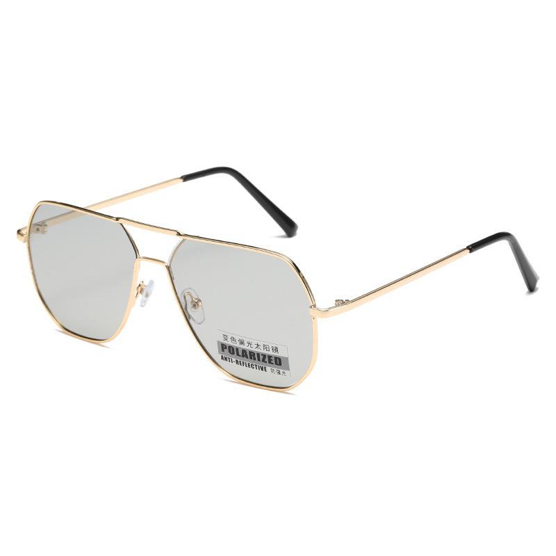 X8692 Men's Polarized Photochromic Driving Sunglasses - Trendy Metal Design, Ideal for Fishing and Outdoor Activities.