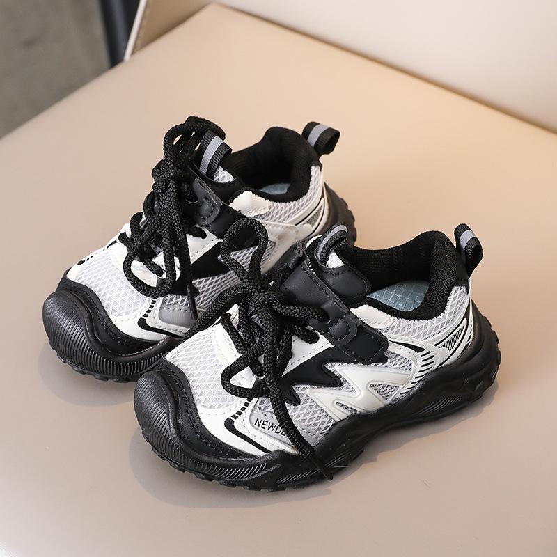 Mesh Boys Running Shoes 2025 Autumn New Children's Sports Shoes Non-slip Soft Sole Girls Sports Shoes Dad Shoes