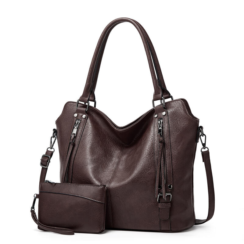 New Women's Bag Fashion Retro Korean Temperament Solid Color Soft Skin High Capacity Trend Versatile Lady Shoulder Bag