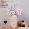 Traditional Terracotta Round Table Vase Decorative White Flower Vases for Living Room Office Bookshelf Decoration - Earthenware Showpiece Pots
