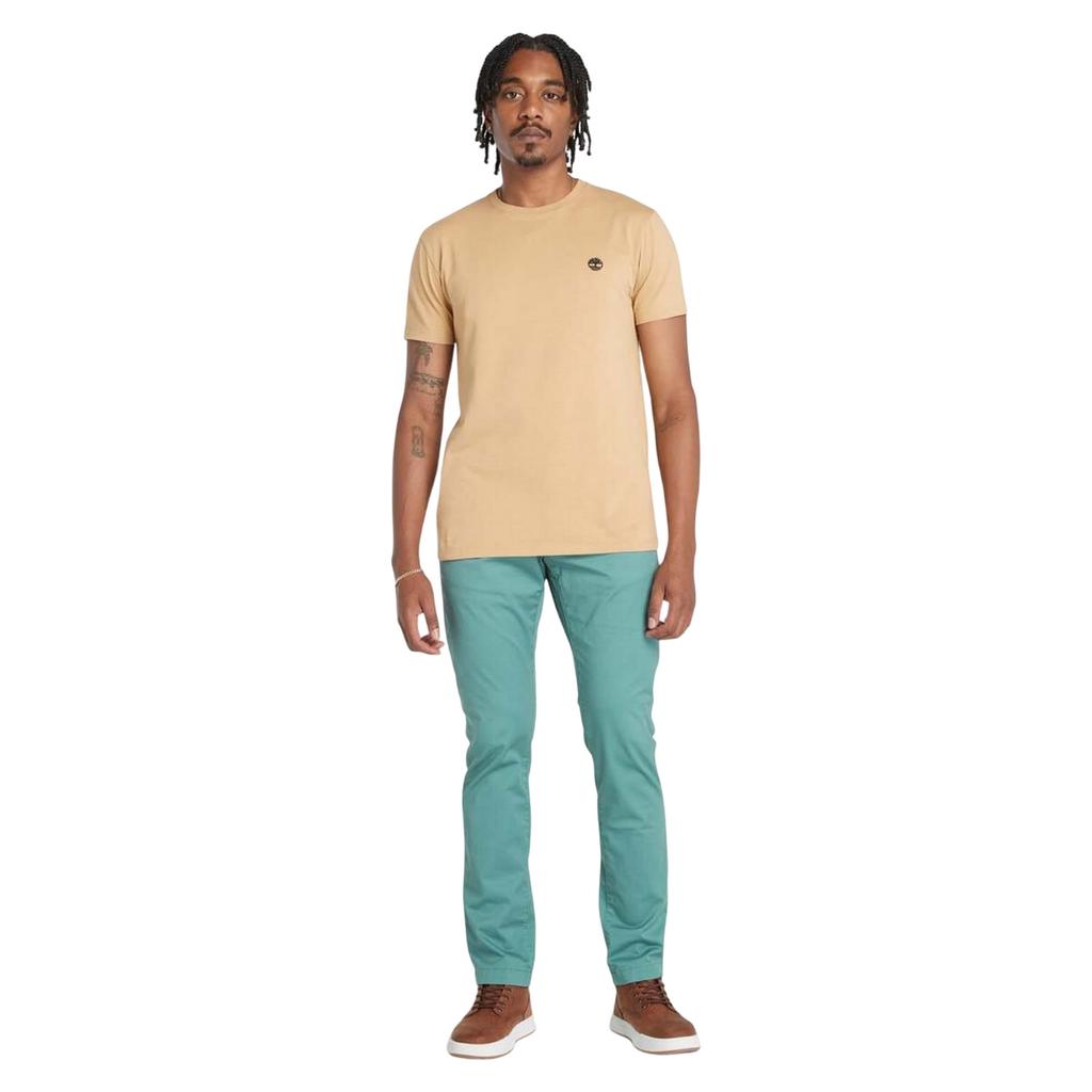 Timberland Mens Oyster River Logo Short-Sleeved T-Shirt