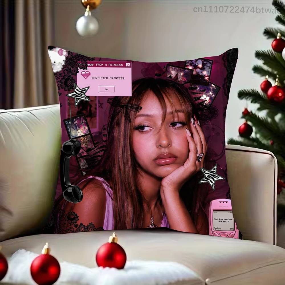 Singer VVicky PinkPantheress Pillow Case For Living Room Bedroom Hotel Pattern Printed Cushion Cover Decorations and Protector