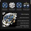 JINSHIDUN Neue Business- und Freizeit-Herrenuhr Einfache Business-wasserdichte leuchtende multifunktionale mechanische Uhr High-End-Herrenuhr