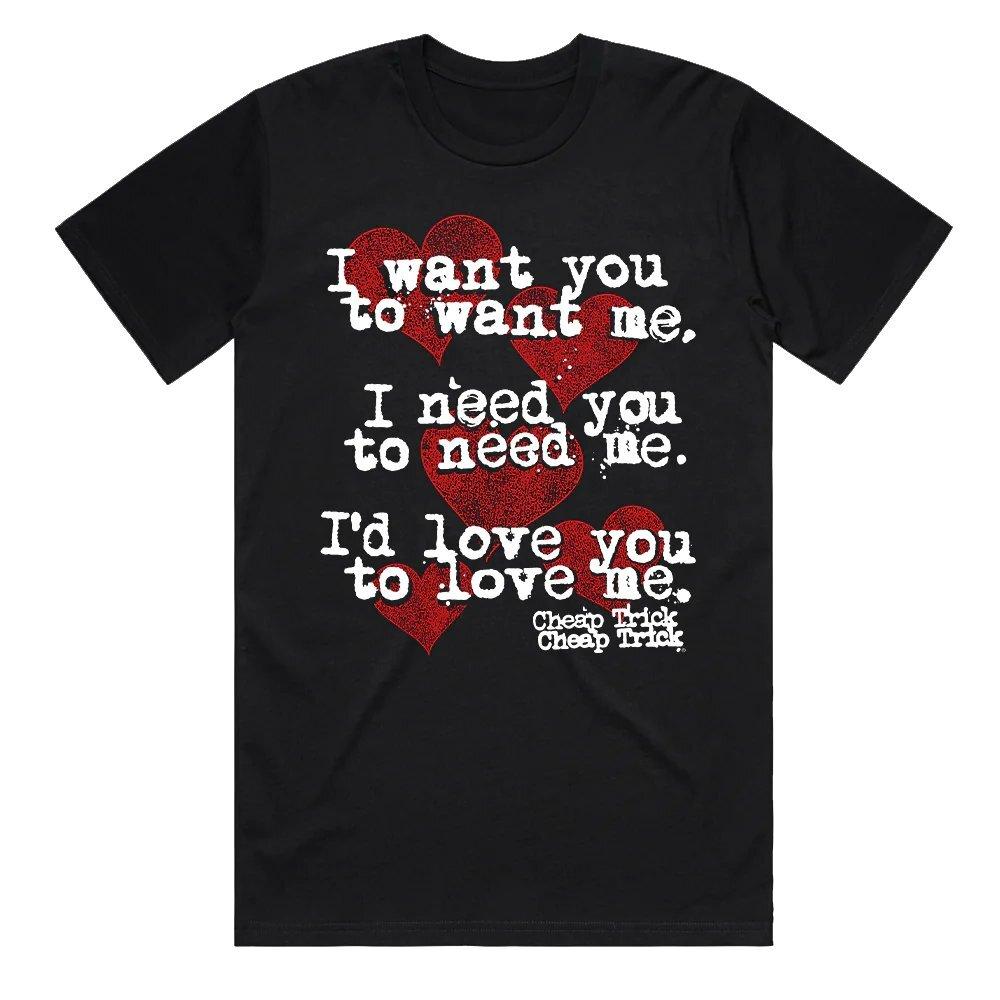 

I Want You To Want Me Cheap Trick Band Cotton Black All Size Shirt M