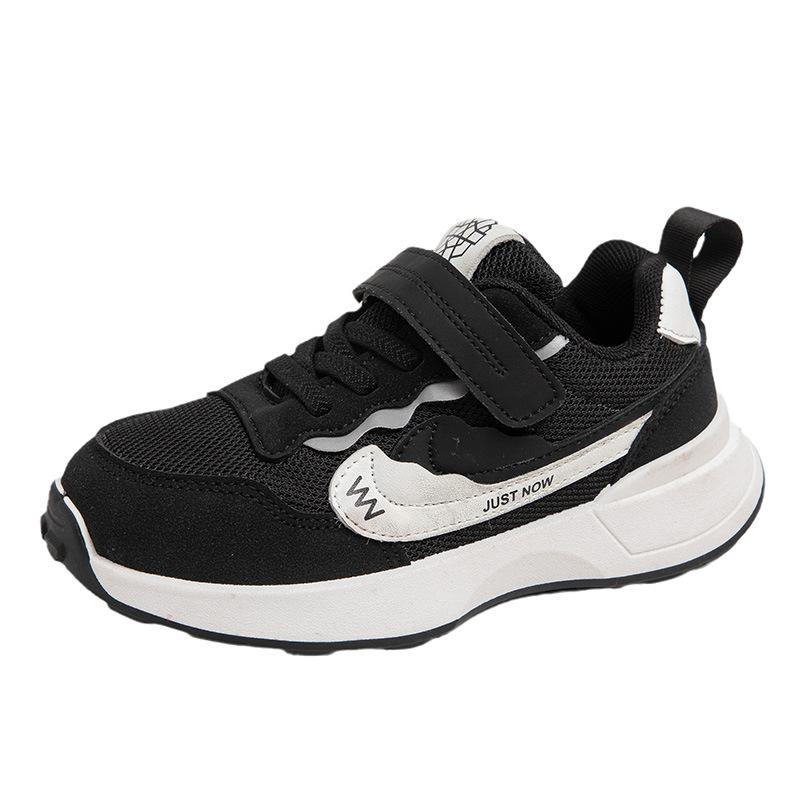 Boys and girls casual versatile dad shoes Velcro mesh breathable medium and older children's sports shoes thick sole non-slip and wear-resistant