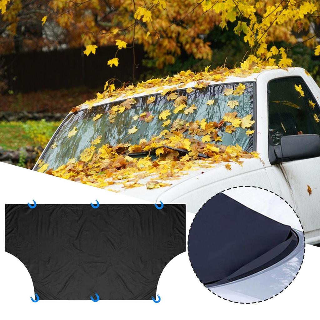 Universal Car Windshield Frost Cover Winter Waterproof Oxford Fabric Windshield Cover Magnetic Windshield Cover Window Blanket