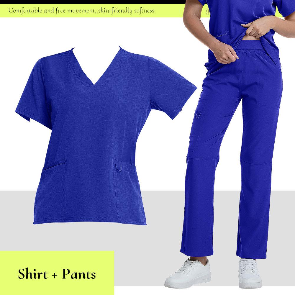 Short Sleeve Nurse Uniform Set for Spa, Salon, and Medical Staff - Available In Five Colors