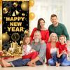 Happy New Year Decorations Hanging Door Cover Banner, 35x73" Welcome 2026 Year Party Door Porch Sign Banner Covers for Home Yard Lawn New Year's