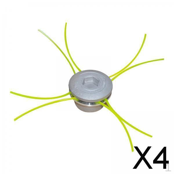 

4x Головка триммера для травы из алюминиевого сплава Замена для аксессуаров для инструмента газонокосилки