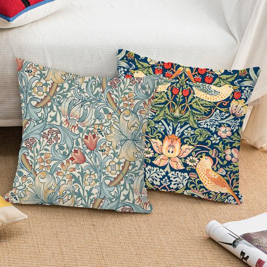 

Наволочка со скрытой молнией в стиле ретро-кантри с двухсторонним цветочным принтом для спальни, гостиной, дивана, наволочка для подушки H