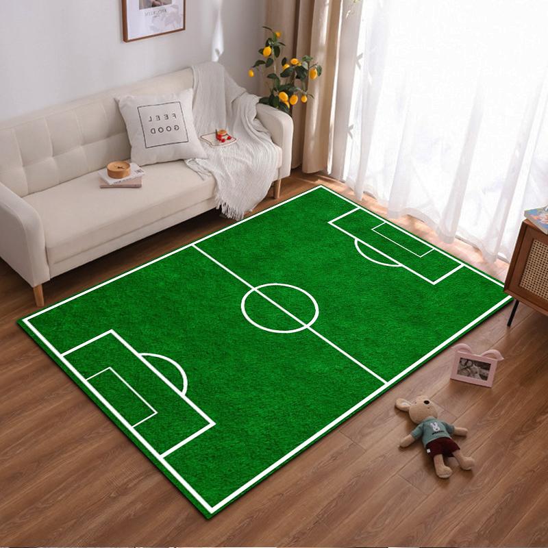 Green Soccer Field Carpet for Living Room or Kids’ Play Area Suitable for use as an anti-slip for living room bedroom sofas 40x60cm( 15x23in )