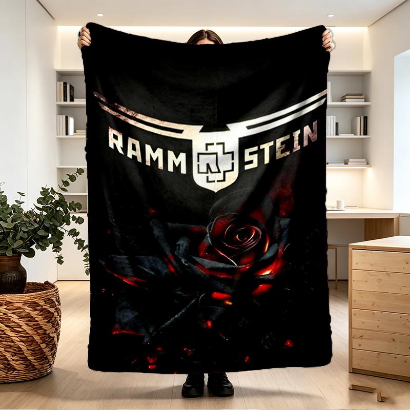 Rammstein Print Blanket - Soft & Comfortable, for Bedroom, Travel, Sofa, Home Decoration - Birthday Christmas Gift for Friend
