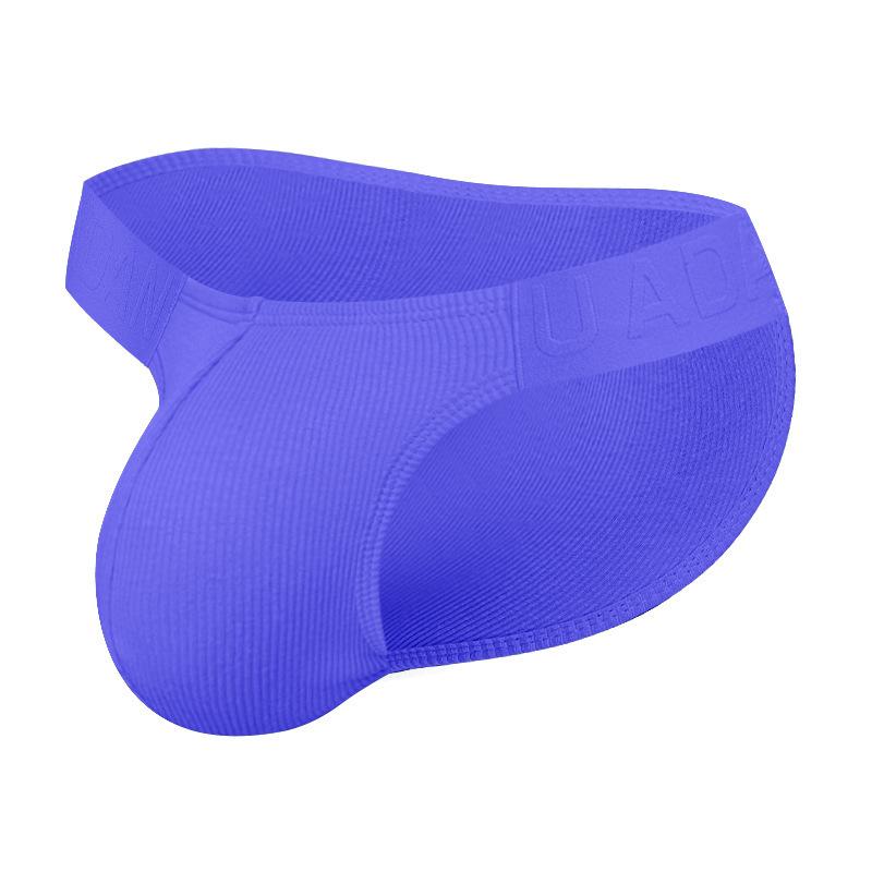 1 Piece Hot Chinese Style Embossed Man Underwear High-cut Briefs For Men Low Waist Lingerie Male Ribbed Cotton Solid Color