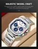 CURREN Men's Six-Hand Steel Band Business Watch with Calendar - Model 8459