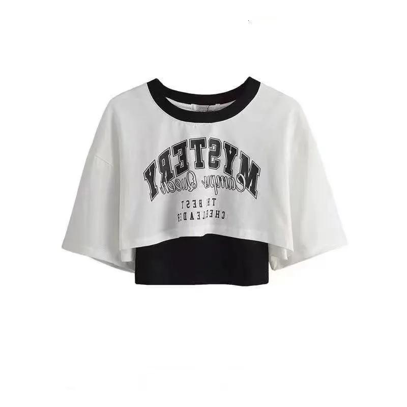 Summer Women's Tracksuit Matching Set Elegant Loose Short Sleeved T-shirt+suspender+Cargo Pants Three Piece Suit