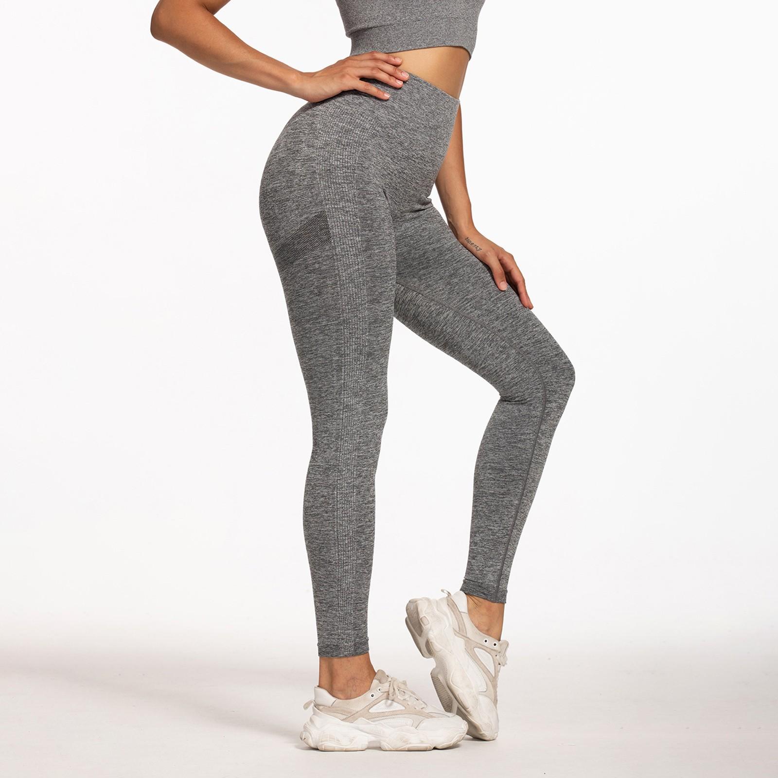 Women s Casual Color Tight High Waist Hip Raise Peach Hip Seamless Yoga Pants L