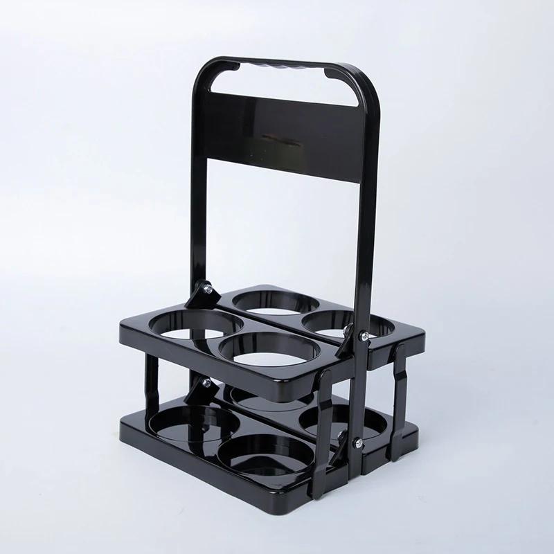 Portable Foldable Plastic Beer Rack Durable Cup Organizer Wine Rack Beer Bottle Holder Beverage Basket Reusable Cocktail Rack