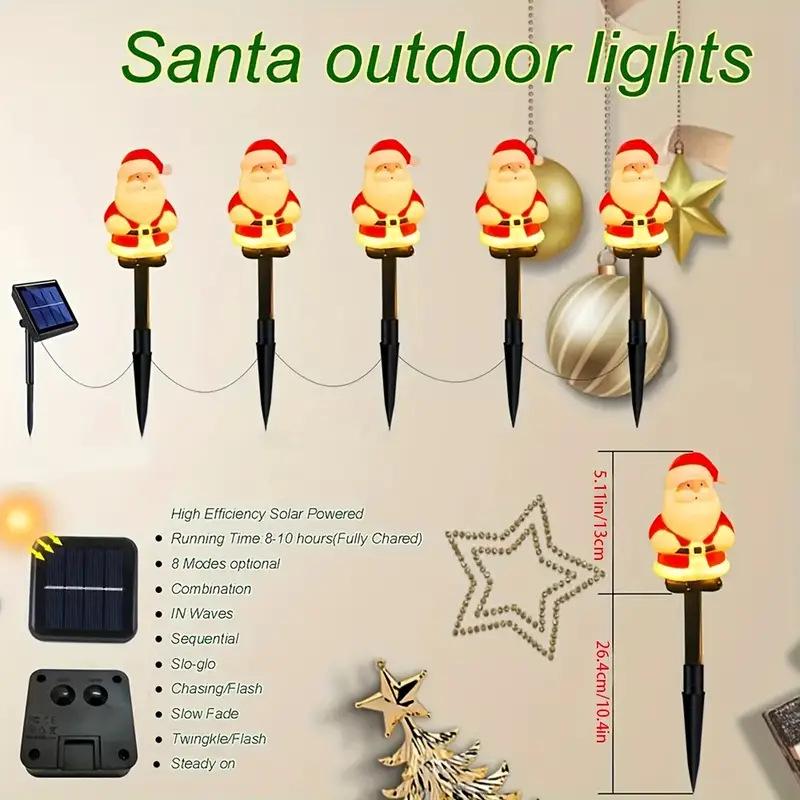 Grenzüberschreitende Weihnachts-Zuckerstangen-Solar-Lichterketten zur Außendekoration für Rasen