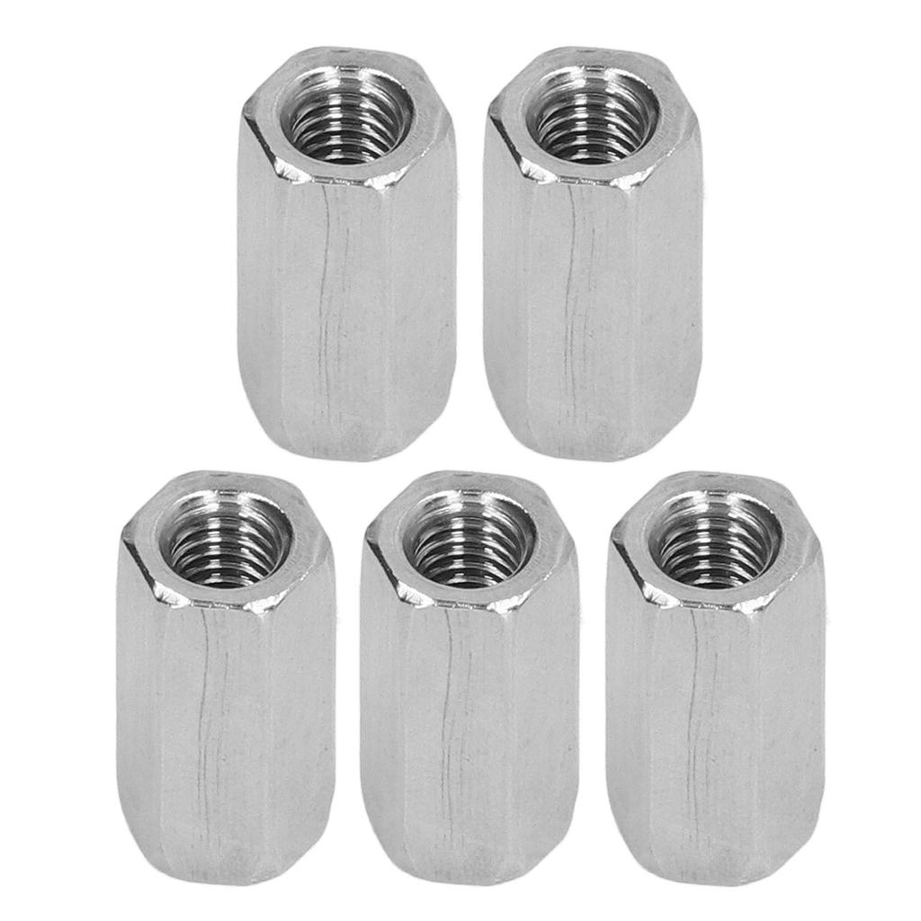 20Pcs Hex Coupling Nut M6 Stainless Steel Rust Resistant Connector Nut Kit Silver