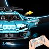 GULY 10660 3601Pcs 1:8 MOC Tech Supercar Building Block Model RC Remote Control Car City DIY Assembly Bricks Toy Gift for Adults