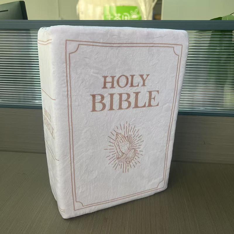 Bible Verse Pillow Cozy Faith Bible Pillow Christian Home Decor Bible Pillow Book Plush Throw Cushion Realistic Design for Sofa