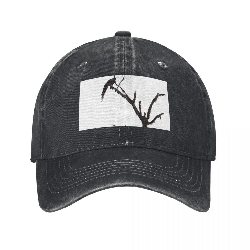 Peacock Baseball Caps Vintage Denim Washed Headwear Unisex Style Outdoor Running Hats