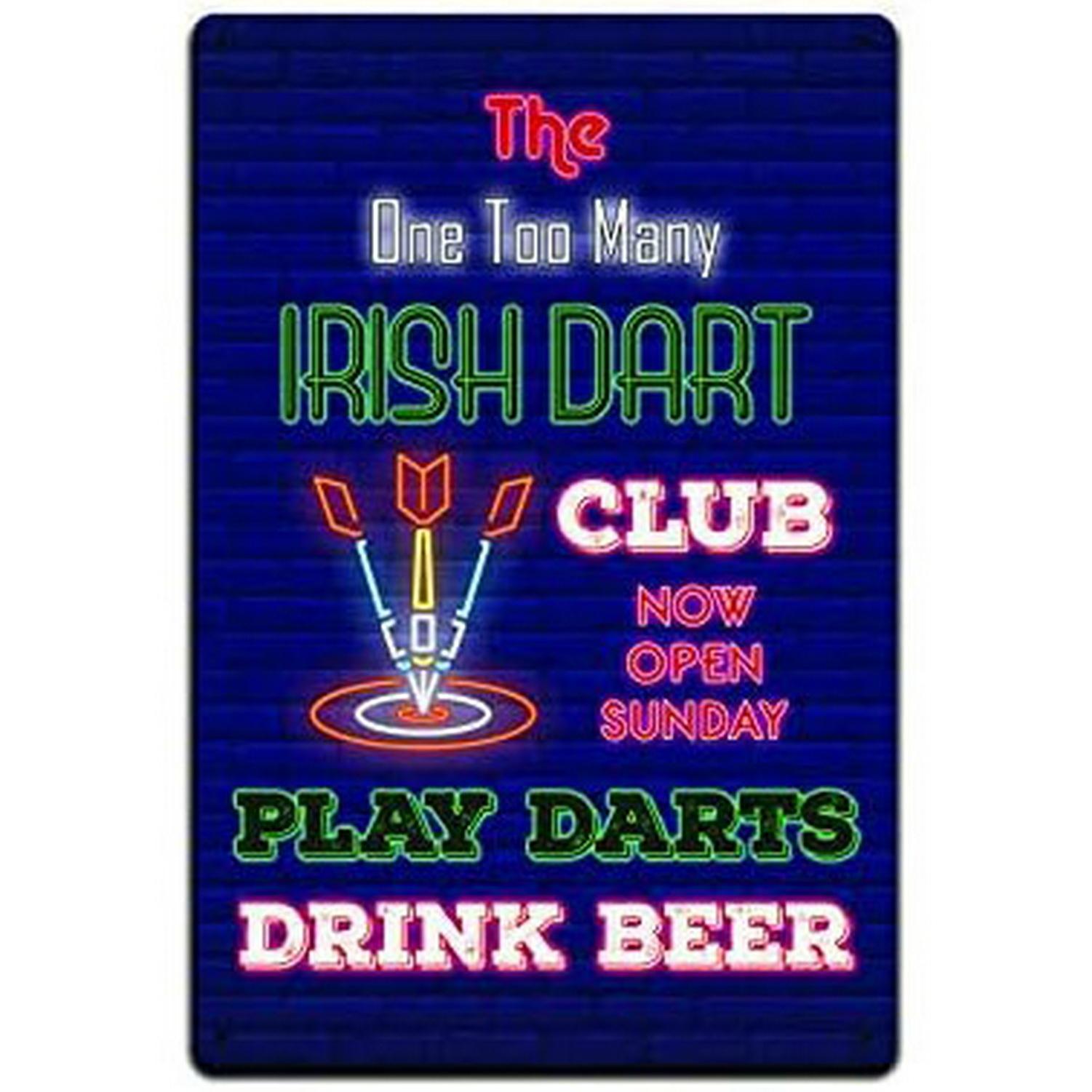 

Darts Metal Tin Sign Jusit The Tip Wall Decoration Plaque Vintage Poster Iron Painting for Man Cave Home Cafe Game Room Club 20x30cm