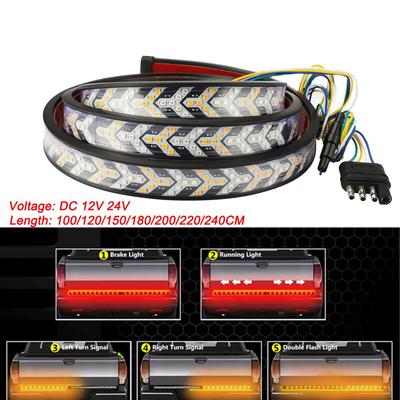 Car Truck LED Strip Tailgate Light Bar Reverse Brake Tail Flowing Turn Signal Pickup Truck Rear Decorative Lamps