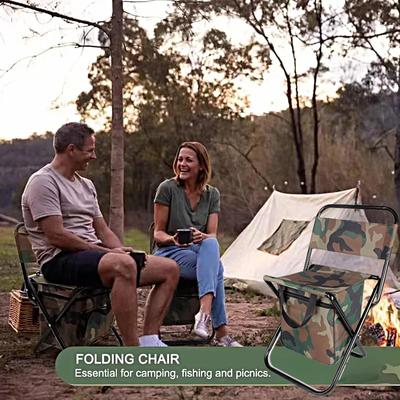 1PC Camping Fishing Hiking Portable Fishing Chair Foldable Outdoor Large Camouflage Ultraligh with Backrest Folding Stool Seat