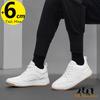 Men Lift Sneakers Elevator Shoes Sports  Height Increase Insole 6Cm Man