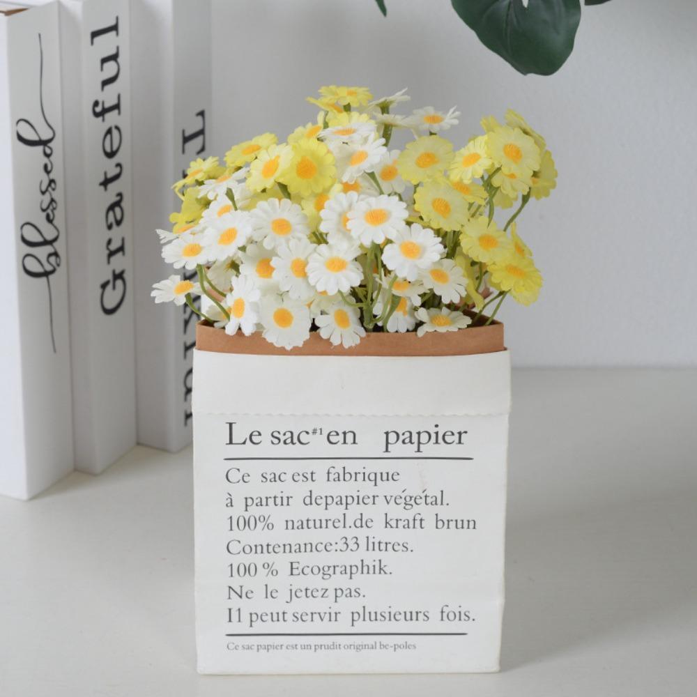 Artificial 2 Fork Chamomile Daisy Persian Flower Home Photo Garden Decor Bouquet