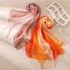 Long Silk Scarf Women Hand-painted Thin Shawl Versatile Elegant Fashion Accessory