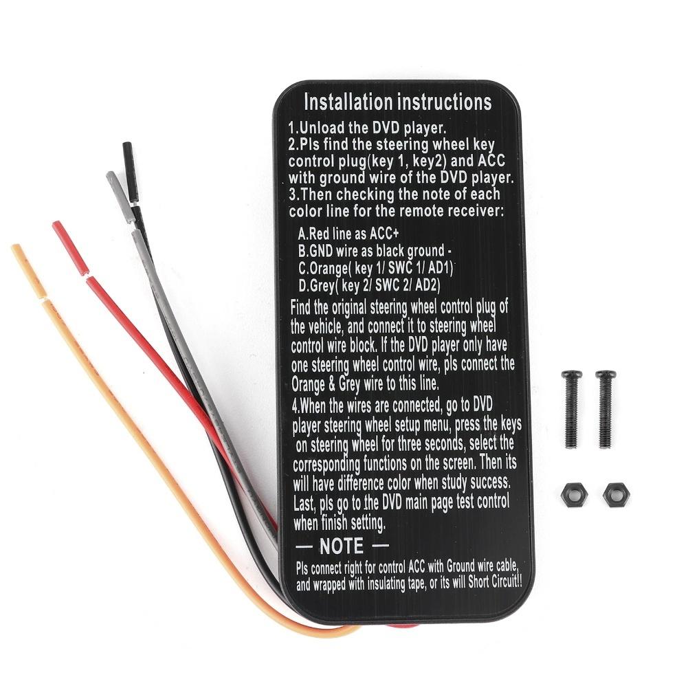 Steering Wheel Button Remote Control Wireless Multifunction for 2 Din DVD Compatible with Most Vehicle Models Direct Replacement