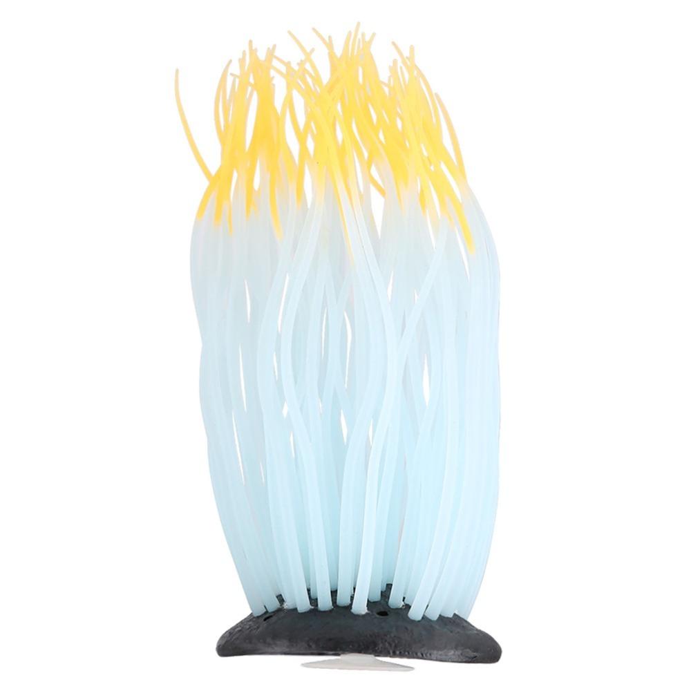 Luminous Feature Artificial Sea Anemone Artificial Plant Silicone Silicone Coral Ornament Suction Cup Simulation Anemone