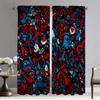 Graffiti Art Curtains for Bedroom Halloween Decoration Blackout Curtain for Room 2 Panel Partition Home Interior Curtains Shades