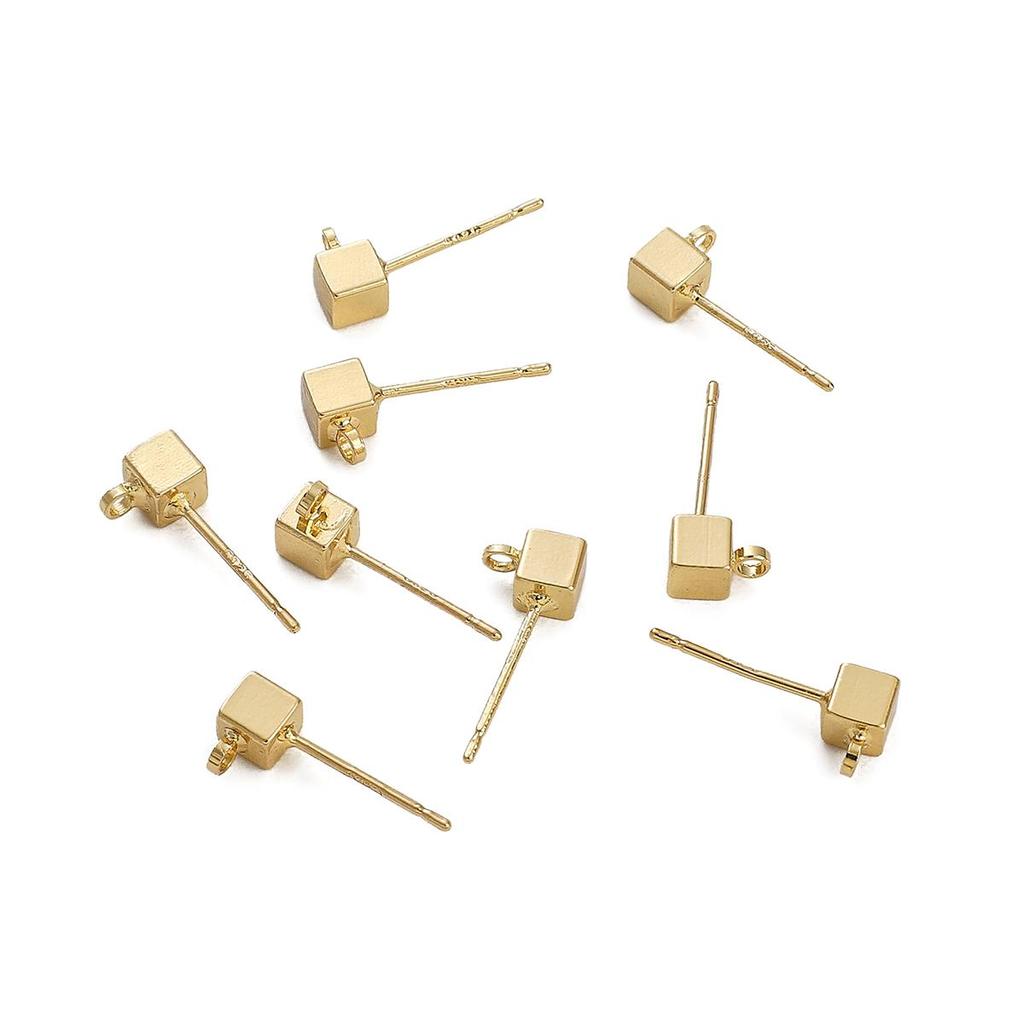 Měděné čtvercové malé čtvercové závěsné náušnice pro vlastní výrobu šperků