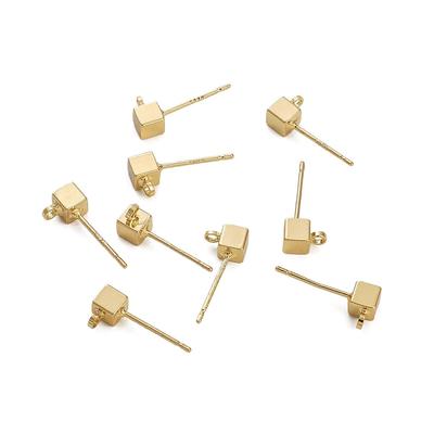 Copper Square Small Square Hanging Earrings For DIY Jewelry Making Craft Accessories