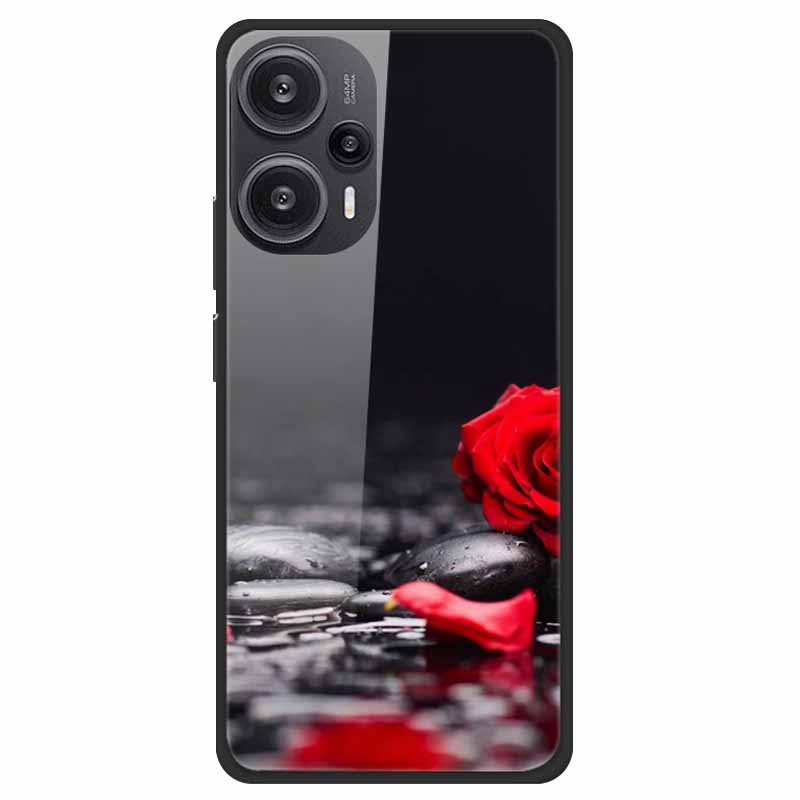 For Xiaomi Poco F5 5G F5Pro Case Luxury Tempered Glass Soft Bumper Phone Cover for POCO F5 Pro 2023 Fundas on PocoF5 Painted