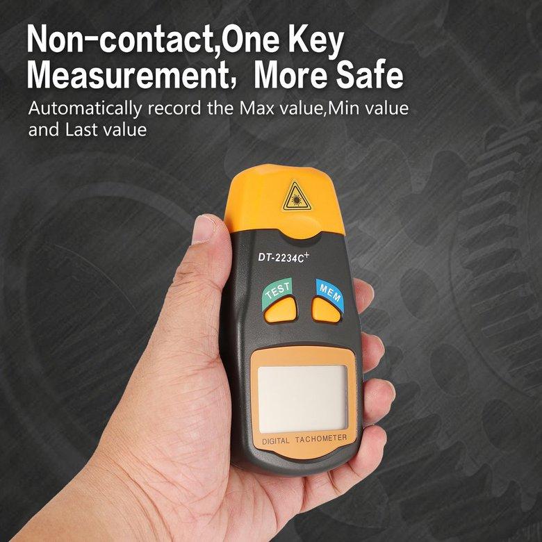 Without Battery LCD Digital Non-contact Photoelectric Speedometer RPM Tester DT-2234C Without Battery LCD Digital Non-contact Photoelectric Speedometer RPM Tester DT-2234C